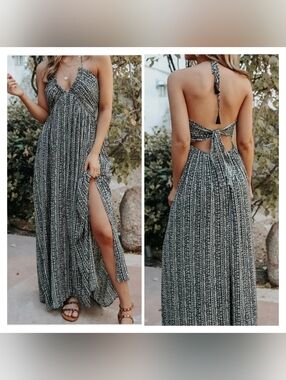 Promesa Printed Boho Maxi Dress Size S